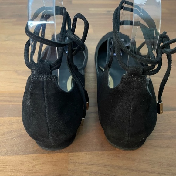 Diane Von Furstenberg wrapped lace up suede ballet flat - Picture 7 of 12